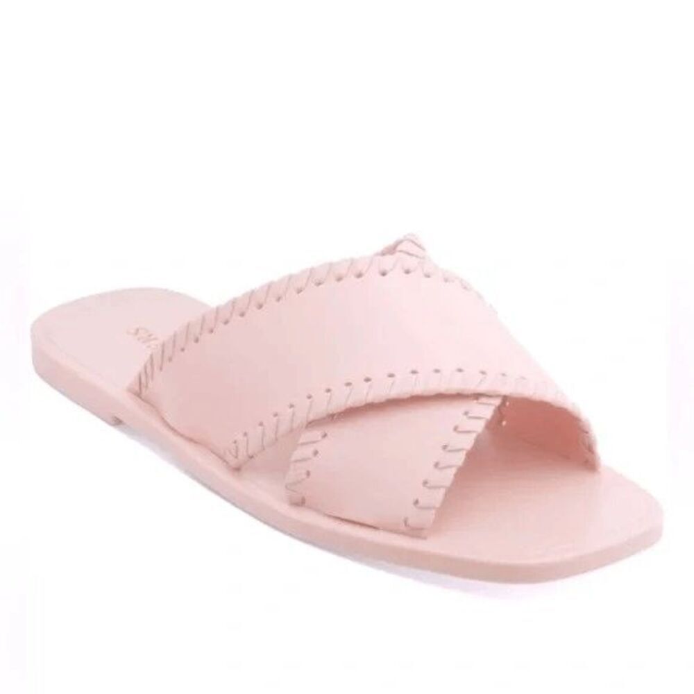New in box Jack Rogers Sloane x Jelly criss cross sandal shoe Sz 7 pink blush